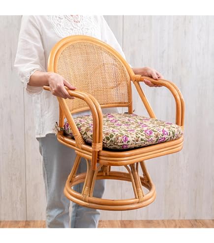 Amazon｜籐(ラタン)らくらく座椅子スツールハイタイプ 座面高38センチ