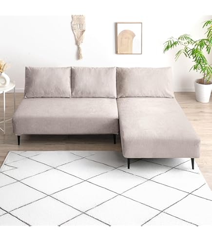 たか様　　新品未使用❗️ タンスのゲン　ベージュ　 ソファ　  ファブリック Amazon｜タンスのゲン ソファー 3人掛け 幅198cm 2way ヌバック調