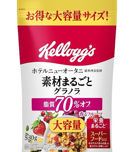 Amazon.co.jp: ケロッグ フルーツグラノラローファット 1kg (1袋