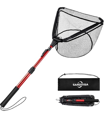 Portable Net For Pond River Ocean 938mm Anti-hook Soft Silicone Fishing ...