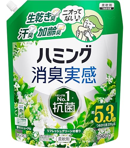 Amazon | 花王 ハミング消臭実感 リフレッシュグリーン詰替 超特大