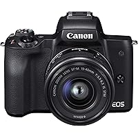 Canon 佳能 无反相机 EOS Kiss M 标准变焦套装 黑色 EOSKISSMBK-1545ISSTMLK