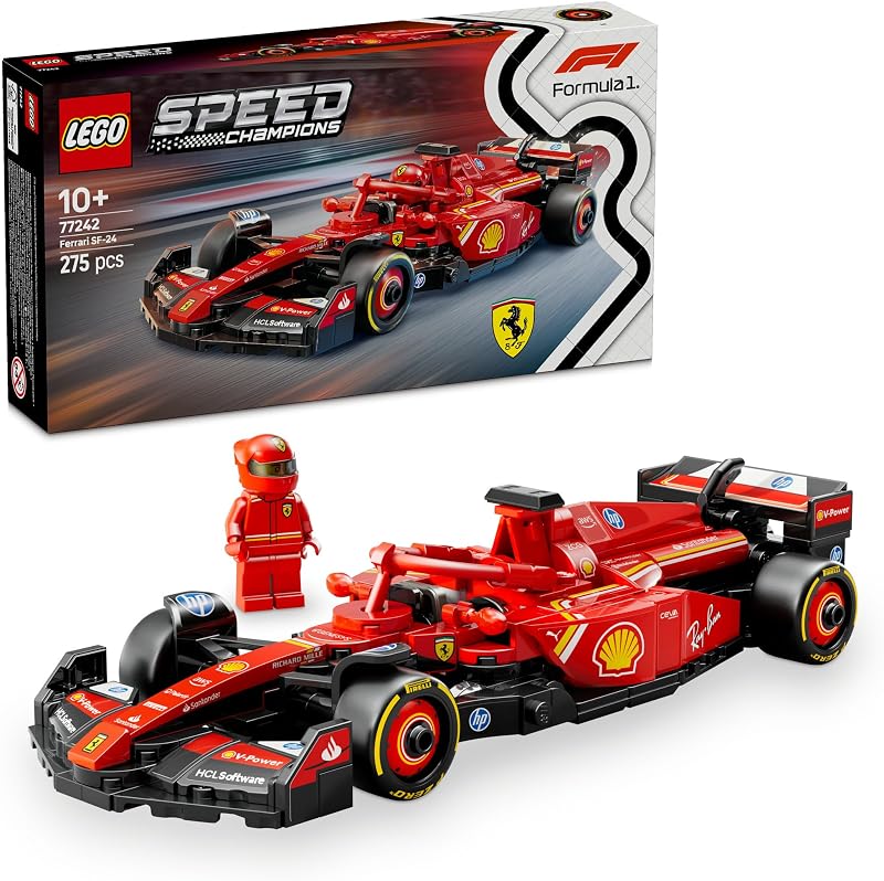 レゴ(LEGO) スピードチャンピオン Ferrari SF-24 F1(R) レースカー おもちゃ 玩具 誕生日 プレゼント ブロック 男の子 女の子 子供 10歳 11歳 12歳 小学生 乗り物 車 ミニカー 77242