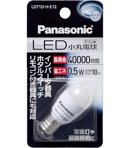 Amazon | ELPA LEDナツメ球 口金直径12mm クリア昼白色 LDT1CN-G-E12