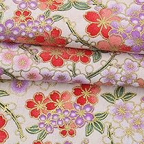 着物の生地と裏地セット　花柄刺繍の着物生地 Amazon | 和調花柄きもの風の生地がいっぱい トライアルセット10