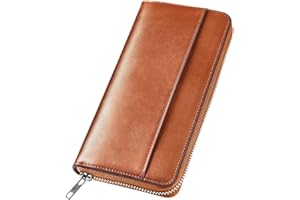 Wallet, Men's, Tochigi Leather, Long Wallet, Genuine Leather, Large Capacity, YKK Zipper, Made by Top Craftsmen, Women's Wallet, Cowhide Leather, Coin Purse, Compact, Simple, Plain, For Men