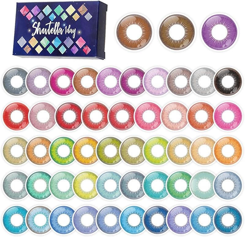 アシストシュシュ シュテラ ワンデーカラコン 【1箱6枚入り】度あり 度なし 14.5mm Assist ChouChou Shutella 1day コスプレ 低含水 カラー コンタクト ハロウィン 高発色（パブリックレッド／±0.00）