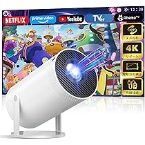 4K対応遅延ゼロ プロジェクター wifi6　450インチ Amazon | 【WiFiなしでも使える＆スマホ対応＆初心者向け】 2025