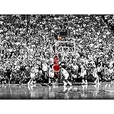 Amazon Co Jp モダン キャンバス塗装 マイケルジョーダンクラシックブザービーター1998リビングルームスポーツポスター家の装飾のためのシカゴブルズ壁の写真 50 75cm ホーム キッチン