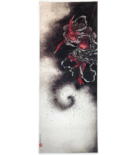 Amazon｜古今東西 浮世絵 手ぬぐい 河鍋暁斎 雷神 その2｜手ぬぐい