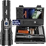 LED Torch Rechargeable Flashlight, Shadowhawk 20000 Lumens XHM77.2 Super Bright Torches, Handheld Torch Flashlight, Powerful 