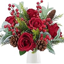 クリスマス ミニ人工松ぼっくり レッドベリー 人工松ピック 飾り 造花 Amazon.co.jp: 赤い実 フェイクベリー クリスマスツリー