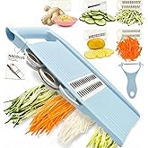 NACOLUS 5 in 1 Mandoline Slicer for Kitchen Vegetable Slicer Mandolin Multi Blade Potato Chip Slicer Veggie Slicer Vegetable
