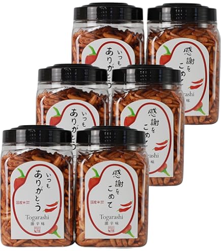 Amazon | ポット柿の種 激辛味 6個(200g×6個)/常備 お菓子 おやつ