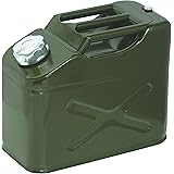 エマーソン(Emerson) 縦型ガソリン携行缶 10L 消防法適合品 KHK 鋼板厚0.8mm トリプルハンドル 缶内にノズル収納可能 ノズルフィルター付き 亜鉛メッキ鋼板 EM-142