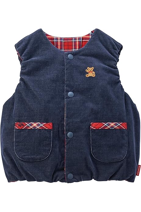 Amazon.co.jp: [ミキハウス] ミキハウスダブルビー ベスト ボア 防寒 