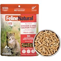 Amazon.co.jp: Feeline Natural Freeze-Dried Cat Food, Lamb & King