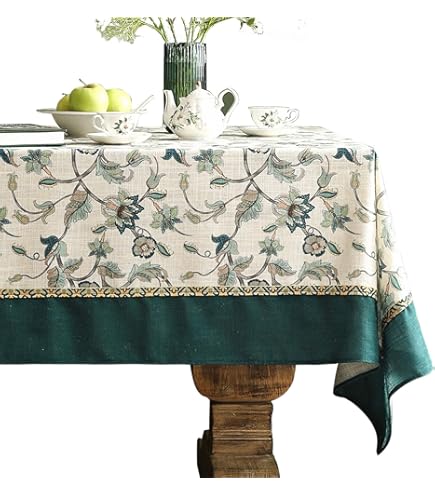 SARO LIFESTYLE 1064.W67S Nappe Brodée Tressée, 90% Polyester, 10% Lin