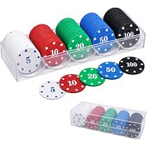 Amazon | East Leaf ポーカーチップ カジノチップ 5種 100枚 セット