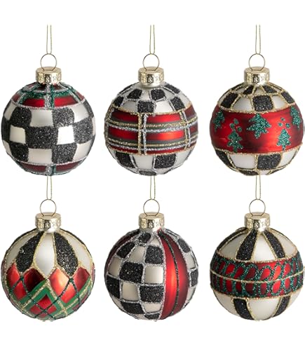 Amazon.co.jp: MACKENZIE-CHILDS ジョリーガラスオーナメント6個セット