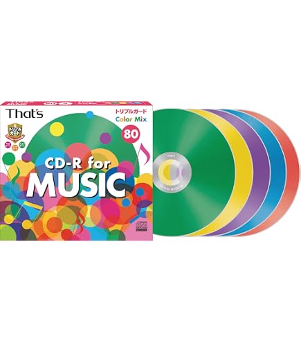 Amazon.co.jp: 太陽誘電製 That's CD-R音楽用 16倍速80分 金レーベル