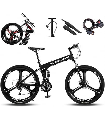Amazon | 26インチ折りたたみ自転車 21段変速マウンテンバイクギア