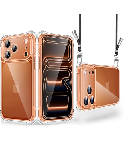 【純正】iPhone17Pro Maxケース& ストラップ セット販売　シエナ Amazon.co.jp: iPhone 17 Pro Max 用 ケース クリア ショルダー 調節
