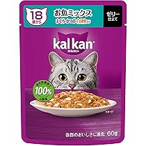 Amazon | カルカン パウチ 18歳から 60g×12袋 お魚・お肉ミックス