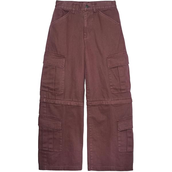 Amazon.co.jp: X-Girl Washed 2-Way Wide Leg Cargo Pants Women's