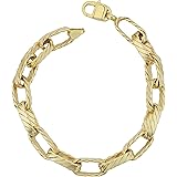 Kooljewelry 14k Yellow Gold Oval Link Bracelet (8mm, 8.25 inch)