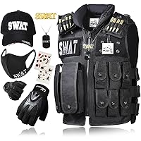 [Catsobat] SWAT ベスト コスプレ コスチューム フルセット サバイバルゲーム 戦闘服 ハロウィン 仕様 【メーカー30日保証付き】 (大人用)