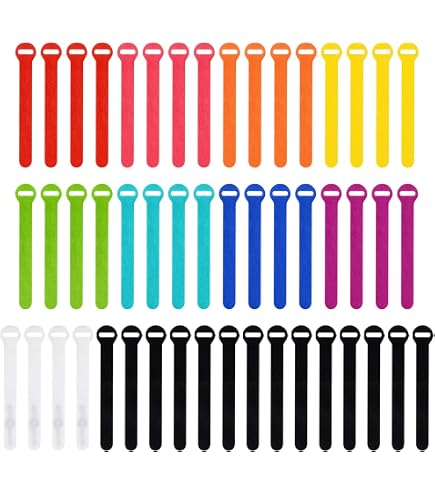 thumbnail image 2 of 30PCS Cable Ties Reusable With Write-On Label, Cord Ties 7.87Inch With Stainles 2 of 9