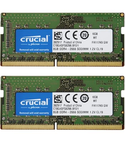 Amazon | Crucial ノートPC用増設メモリ 16GB(8GBx2枚) DDR4 2666MT/s
