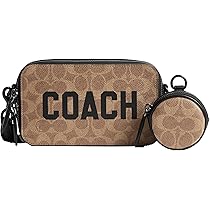 Amazon | コーチチャータースリムクロスボディ。, タンマルチ