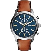 Fossil Men Townsman Stainless Steel and Leather Casual Quartz Watch