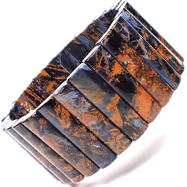 上級☆ブルーピーターサイト＊レピドライトシリカ＊スモーキーシトリン決断☆成功☆富 Amazon | [ハピネス ストーン] 最高級天然石アクセサリー ブルー