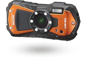 RICOH WG-80 ORANGE リコー本格防水デジタルカメラ 14m防水 (連続2時間) 1.6m耐衝撃 防塵 -10℃耐寒 アウトドアで活躍するタフネスボディ CALSモード搭載で 現場記録など幅広いビジネスシーンで活躍3126