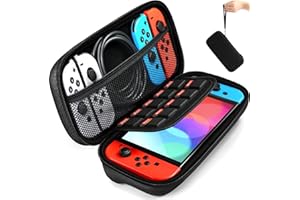 【Switch/Switch 有機ELモテルに対応】ケース iVoler switchに対応収納ケース ゲームカード/ケーブル/イヤホンなど全部収納可能 防塵 防水 耐衝撃 持ち運び便利 ブラック