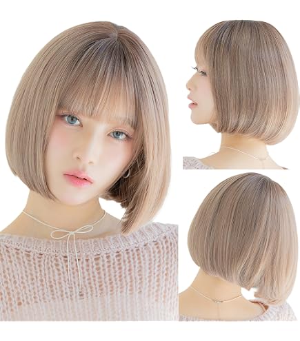 Amazon.co.jp: HAIRCUBE フルウィッグ 人毛ミックス セミロング パーマ