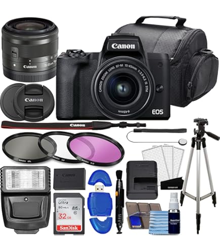 Amazon | Canon EOS M50 Mirrorless Digital Camera [with 15-45 STM