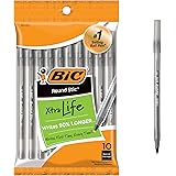 BIC 丸型 スティック 長寿命 ボールペン ミディアムポイント 10 Count