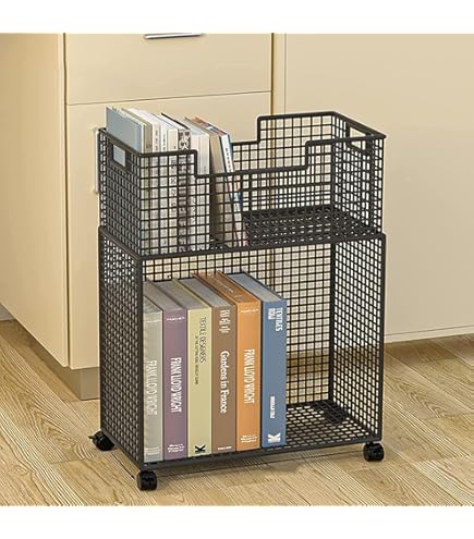 Amazon | 教科書収納棚 キャスター付き本棚ブックスタンド 置物棚 組立