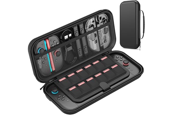 HEYSTOP Switch 2 ケース Switch 2専用対応 スイッチ 2 収納ケース 収納バッグ 耐衝撃 EVA素材 柔らかい裏地 大容量収納 ストレージカバー マジックテープ ダブルファスナーデザインゲームカード12枚 防水 持ち運び便利 ソフト/ケーブル/イヤホンなど小物収納可能