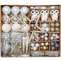 Amazon.co.jp: クリスマス ボール オーナメント SVNVIOZ 北欧風 100個