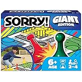 Giant Sorry! Classic Family Board Game Indoor Outdoor Retro Party Activity Summer Toy with Oversized Gameboard, for Adults an