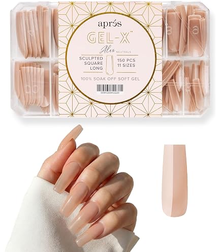 Amazon | Apres Neutrals Gel-X Mia プレスオンネイルボックス 11