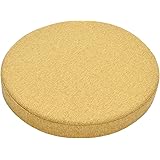 Shinnwa おしゃれ 座布団 クッション 丸型 チェアパッド 椅子用 直径 40cm X厚み5cm 2層構造のウレタン 低反発座布団 高反発クッション 洗えるカバー 滑り止め 丸座布団 座面クッション チェアクッション シートクッション イエロー