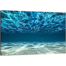 Amazon.co.jp: アートパネル 海 壁掛けポスター 水中風景 海の波の絵