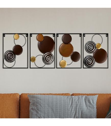 Amazon.co.jp: LuxenHome 2ピース メタルウォールアート マルチカラー