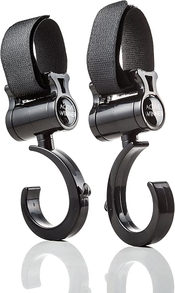 ACTIVE WINNER ベビーカーフック 360度回転 ベビーカー 荷物フック マルチフック - 1